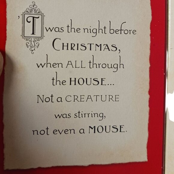 Hallmark 2001 Keepsake Ornament Twas The Night Before Christmas Not Even A Mouse - Picture 4 of 7